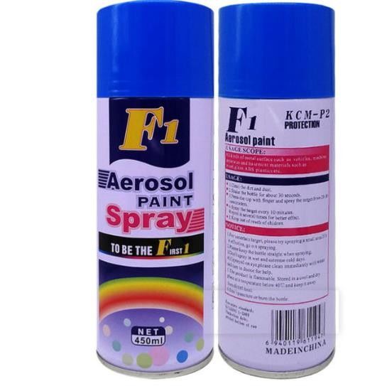 Acrylic 400ML F1 Black Color Spray Paint 65*200mm